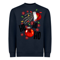 Navy Ho ho ho skeleton Heavyweight Sweatshirt - NancyCooperArtShop