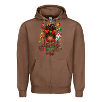 Chestnut Santa's Favorite Medicaid Analyst Afro Messy Bun Zipper Hoodie - texasbilliewilder
