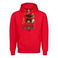 Santa's Favorite Medicaid Analyst Afro Messy Bun Zipper Hoodie | Teevron