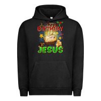 Pigment Black happy birthday jesus Urban Hoodie - FaDigitalArtStudio