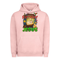 Pigment Salmon happy birthday jesus Urban Hoodie - FaDigitalArtStudio