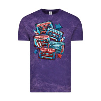 Cloud Purple usa america cassette tapes Vintage Tee - MaliasSmallBusiness