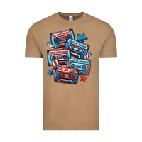 Vintage Coffee usa america cassette tapes Vintage Tee - MaliasSmallBusiness