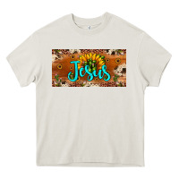 Cream jesus Heavy Core Tee - JahusDesignShop