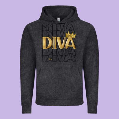 Diva Vintage Hoodie Designed By Maliassmallbusiness