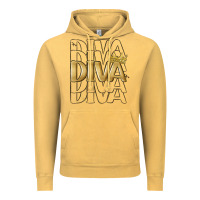 Vintage Mustard diva Vintage Hoodie - MaliasSmallBusiness