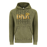 Vintage Olive diva Vintage Hoodie - MaliasSmallBusiness