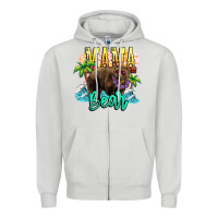 Dove Grey Mama bear summer Zipper Hoodie - NancyCooperArtShop