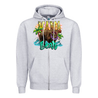 Heather Grey Mama bear summer Zipper Hoodie - NancyCooperArtShop