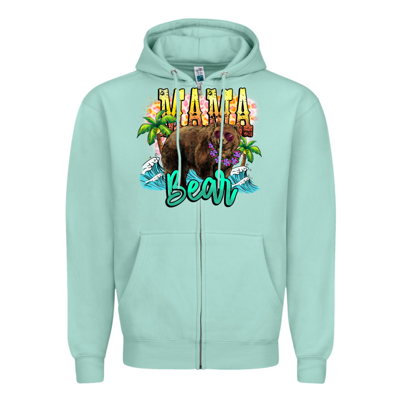 Mama Bear Summer Zipper Hoodie by NancyCooperArtShop | Teevron