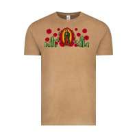 Vintage Camel lady of Guadalupe cactus rose Vintage Tee - JahusDesignShop