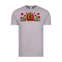 Vintage Zinc lady of Guadalupe cactus rose Vintage Tee - JahusDesignShop