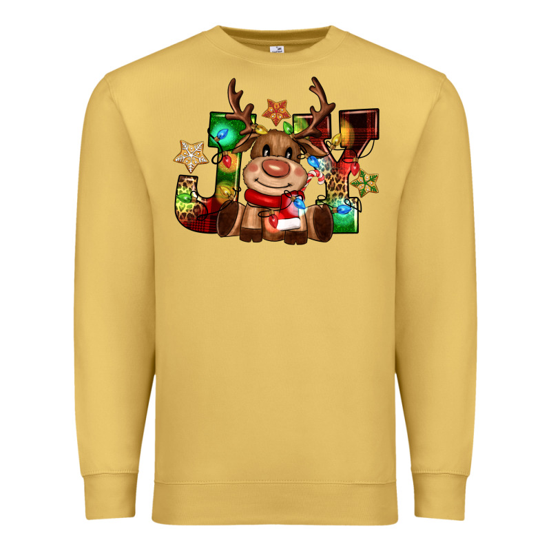 Reindeer Joy Christmas Premium Sweatshirt by CowGirlArtShop | Teevron