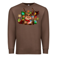 Chestnut reindeer joy christmas Premium Sweatshirt - CowGirlArtShop
