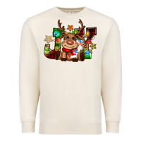 Sandshell reindeer joy christmas Premium Sweatshirt - CowGirlArtShop