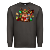 Smoke reindeer joy christmas Premium Sweatshirt - CowGirlArtShop