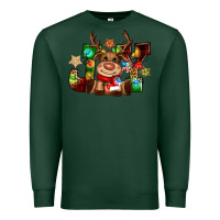 Sports Green reindeer joy christmas Premium Sweatshirt - CowGirlArtShop