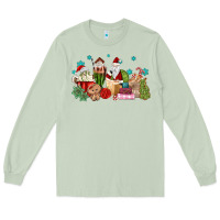 Matcha santa coffee Long Sleeve Tee - MaliasSmallBusiness