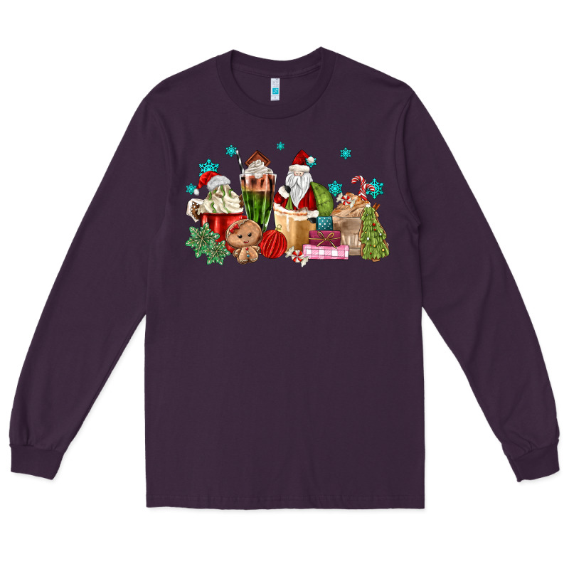 Santa Coffee Long Sleeve Tee by MaliasSmallBusiness | Teevron