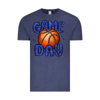 Vintage Denim game day basketball Vintage Tee - MaliasSmallBusiness