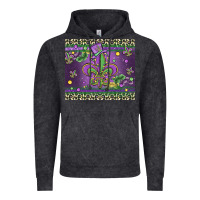 Vintage Black mardi gras fleur de lis Vintage Hoodie - MaliasSmallBusiness