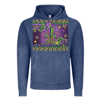 Vintage Denim mardi gras fleur de lis Vintage Hoodie - MaliasSmallBusiness