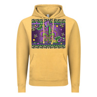 Vintage Mustard mardi gras fleur de lis Vintage Hoodie - MaliasSmallBusiness