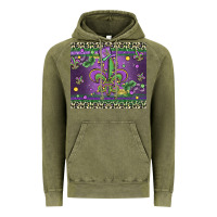 Vintage Olive mardi gras fleur de lis Vintage Hoodie - MaliasSmallBusiness