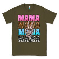 Army Green mama skeleton peace leopard pattern Classic Tee - NancyCooperArtShop