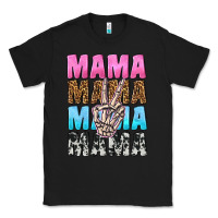 Black mama skeleton peace leopard pattern Classic Tee - NancyCooperArtShop