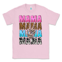 Bubblegum Pink mama skeleton peace leopard pattern Classic Tee - NancyCooperArtShop