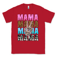 Red mama skeleton peace leopard pattern Classic Tee - NancyCooperArtShop