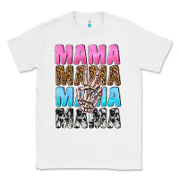 White mama skeleton peace leopard pattern Classic Tee - NancyCooperArtShop