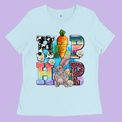 Hip Hop Easter Rabbit Ladies Tee Designed By Adodesignshop