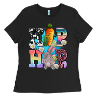 Black hip hop easter rabbit Ladies Tee - AdoDesignShop