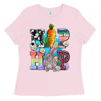 Bubblegum Pink hip hop easter rabbit Ladies Tee - AdoDesignShop