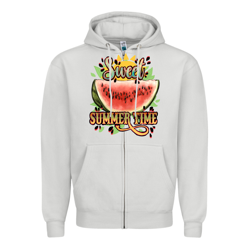 Sweet Summer Time Watermelon Zipper Hoodie by NancyCooperArtShop | Teevron