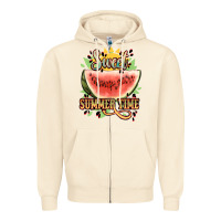 Sandshell sweet summer time watermelon Zipper Hoodie - NancyCooperArtShop
