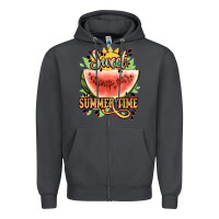 Smoke sweet summer time watermelon Zipper Hoodie - NancyCooperArtShop