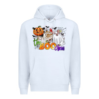 White the boo crew Premium Hoodie - CowGirlArtShop