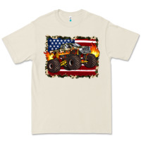 American Flag Monster Truck Premium Tee | Teevron
