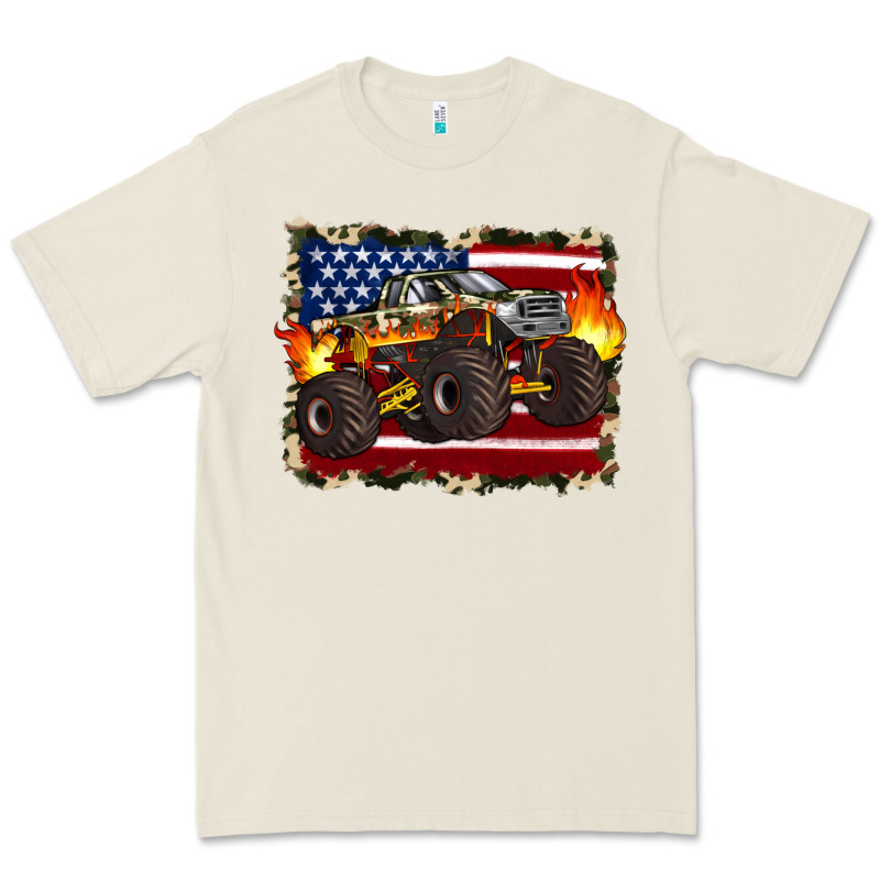 American Flag Monster Truck Premium Tee by Artiststas | Teevron