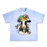 Grape Ice mardi gras cow Urban Heavy Tee - MaliasSmallBusiness