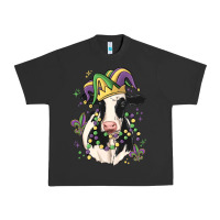 Pigment Black mardi gras cow Urban Heavy Tee - MaliasSmallBusiness