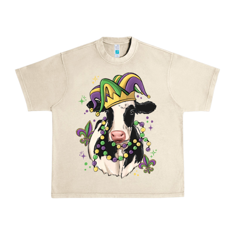 Mardi Gras Cow Urban Heavy Tee by MaliasSmallBusiness | Teevron