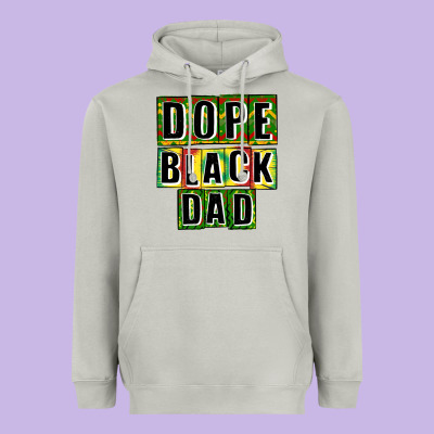 Dope Black Dad Heavyweight Hoodie Designed By Cowgirlartshop