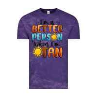 Cloud Purple i'm better person when i'm tan Vintage Tee - MaliasSmallBusiness