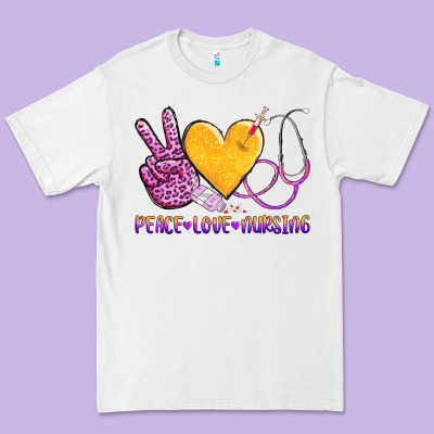Peace Love Nursing Premium Tee Designed By Adodesignshop