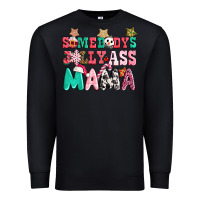Black somebody jolly ass mama pink christmas Premium Sweatshirt - CowGirlArtShop