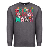 Charcoal Heather somebody jolly ass mama pink christmas Premium Sweatshirt - CowGirlArtShop